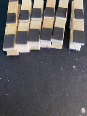 Set Of 6 Flowers Magnetic Clothespins Hold Pictures Paper Refrigerator Magnet