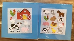 Vintage Sandylion Stickers Red Barn Farm Cow Pig Sheep Chicken Duck Goat Cat Hen
