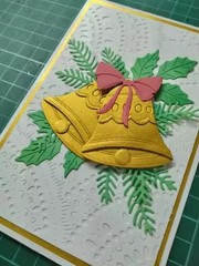 Christmas Double Bells With Bow Metal Cutting die cut