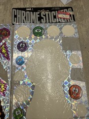 Vintage 1984 Morgan Mark 1 Large Sticker Sheet Prismatic Chrome Rock Star Guitar
