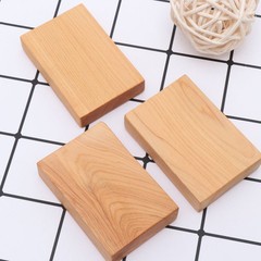3Pcs Unfinished Yellow Wood Blocks DIY Craft Wood Cutouts Rustic Party Decor