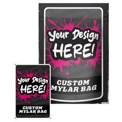 Custom Mylar Bag UV Printed Labels/Sticker (3.5G, 7G, Ib) Send Us Your Design
