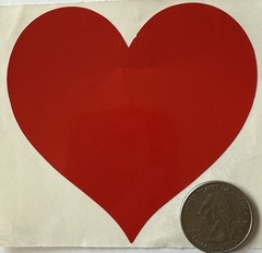 LARGE RED HEART Stickers (1pc)Mrs.Grossman’s•Valentines •Love•Shapes•Card Making