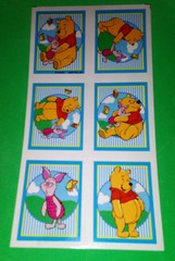Vintage Disney Winnie the Pooh Sticker Sheet Scrapbooking