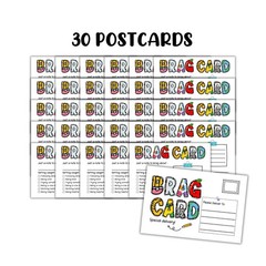 Brag Cards for Students for Teachers 30pk 4×6” Postcard Take Home Notes Send …