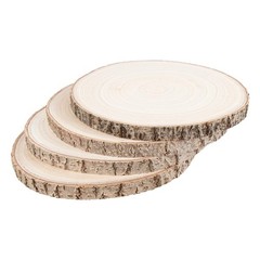 Maputune 4 Pcs 8-9 inches Large Unfinished Wood Slices for Centerpieces, Natu…