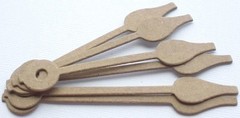 {8} *LONG CLOCK HANDS* Bare Chipboard Die Cuts – 4 Pairs – 3.5″ and 4″ Long
