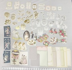 Original Anna Griffin AG904 «WEDDING CARD TOPPERS» 132-Pc Sentiments Card-Layers