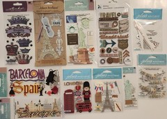 JOLEE’S BOUTIQUE Lot of 11 Scrapbooking Stickers TRAVEL EUROPE PARIS LONDON NY