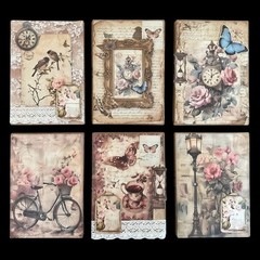 Mystery Junk Journal Kit Garden Romance Vintage Ephemera Paper Craft Starter Set
