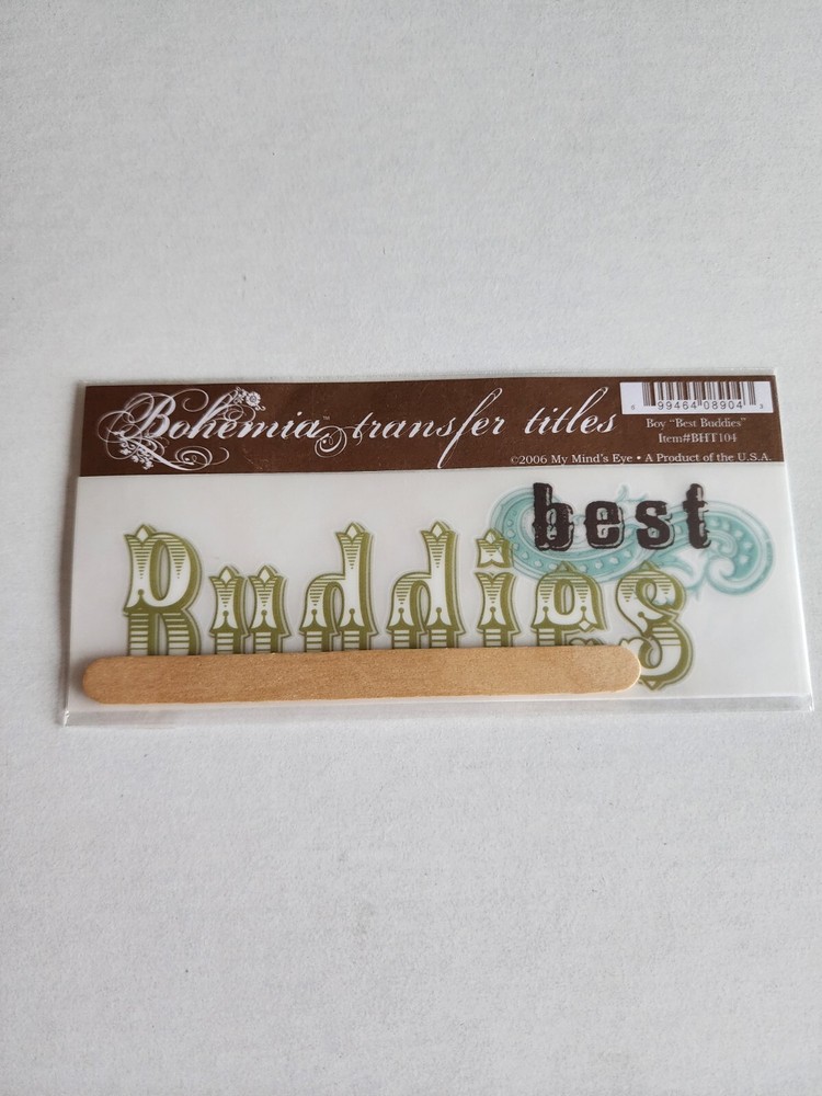 Rub-Ons Transfers – Family Friends Best Buddies Boys Boy Phrase – RETIRED # 27
