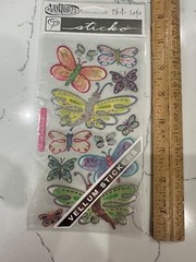 Sticko Vellum Photo Safe Butterflies 12 PC Multi Colors & Sizes Scrapbooking Art