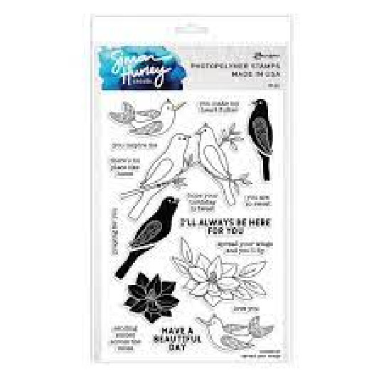 RANGER – SIMON HURLEY – CLEAR ACRYLIC STAMPS – SPREAD YOUR WINGS