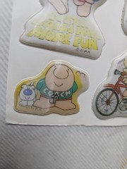 Vintage Holographic Hologram Sports Ziggy American Greetings Puffy Stickers Wow