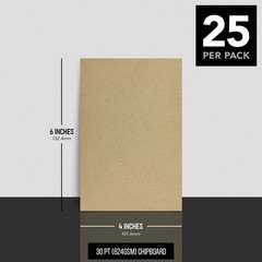 25 Sheets 4×6 Brown Kraft Chipboard Acid Free Durable Scrapbooking Packaging
