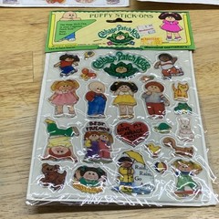 Vintage Lot 3 Cabbage Patch Puffy Stickers Stick Ons 1983 Diamond New Sealed CPK