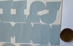 LARGE LIGHT ICE BLUE 1-1/4”Chunky Shadow Alphabet Stickers(114pc)Making Memories