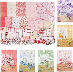 Vibrant Floral Scrapbook Stickers & Papers Set – 480 Pcs for Endless Creativity