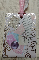 Six OOAK Junk Journal Double Sided Hang Tags Ephemera Scrapbooking VTG Handmade