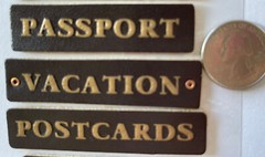 TRAVEL Inspirables Leather Stickers (7pc)Sticko•Vacation•Luggage Tag •Passport
