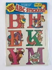 VTG 1974 Our Way Studios Stickers #2001 Giant Size ABC Stickers All 26 Letters