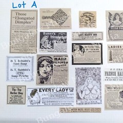 BEAUTY 24pc LOT A Junk Journal Ephemera Paper Pack Vintage Ads Collage Art