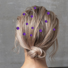 Deep Purple Rhinestones Stickers 4 Sizes Self Adhesive Gems Rhinestones for Face