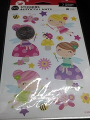 American Greetings Craft Stickers Fairies Butterflies Flowers Ladybugs 10 Sheets