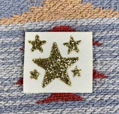 Glitter Star Sticker Vintage Vending Machine Gold
