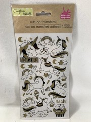 11 sheets Crafters Square Stickers Transfer Stncl Country Floral Magical Unicorn