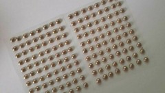 CraftbuddyUS 160pcs 5mm Individual CHAMPAGNE PEARL Self Adhesiv Rhinestone Gems