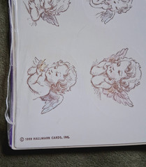 Vintage 1999 Heartline Hallmark Cherub / Angel Stickers, Acid Free, New, Sealed