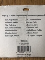 2 Vtg Hallmark Stickers 1994 Major League Baseball Team Logos 125th Anniversary