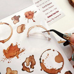Transparent PET Quote Stickers, 48 Sheets 1100+ Pcs Scrapbook Supplies, Word Sti