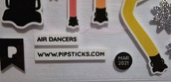 Pipsticks Sticker Sheet «Air Dancers» Reprinted From Mar 2021