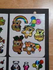 Vintage 1980s Vending Machine Prism Sticker Sheets Snail Rainbow Alien Lot of 10