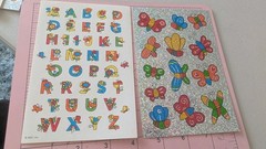 Vintage Stickers American Greetings Sparkle Butterflies /Alphabet Lot 2 Sheets