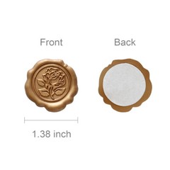 Wrapables Adhesive Wax Seal Stickers for Envelopes, Wedding Invitations (30pcs)