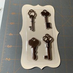 Michaels- Metal Icons Scrapbook Key Timepiece Crafting Journal Embellishments