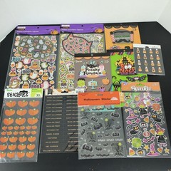 Halloween Stickers Scrapbook Lot Crafting Unused Sticker Sheets Various Brands