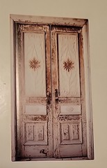 Retro Door Cardstock Sticker, 10PCS Vintage Courtyard Ephemera for Scrapbooking