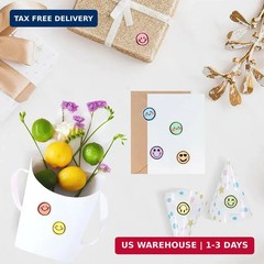 Smiley Face Stickers Roll, 500 PCS Reward Stickers with 10 Cute Positive Designs