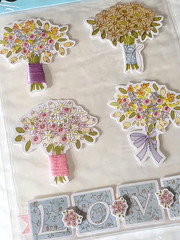 me & my BIG ideas Soft Spoken Themed Embellishments, WEDDING BOUQUET – 5 pcs