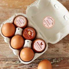 500pcs Washed Eggs Stickers, 2in Farm Fresh Eggs Stickers Egg Carton Stickers…