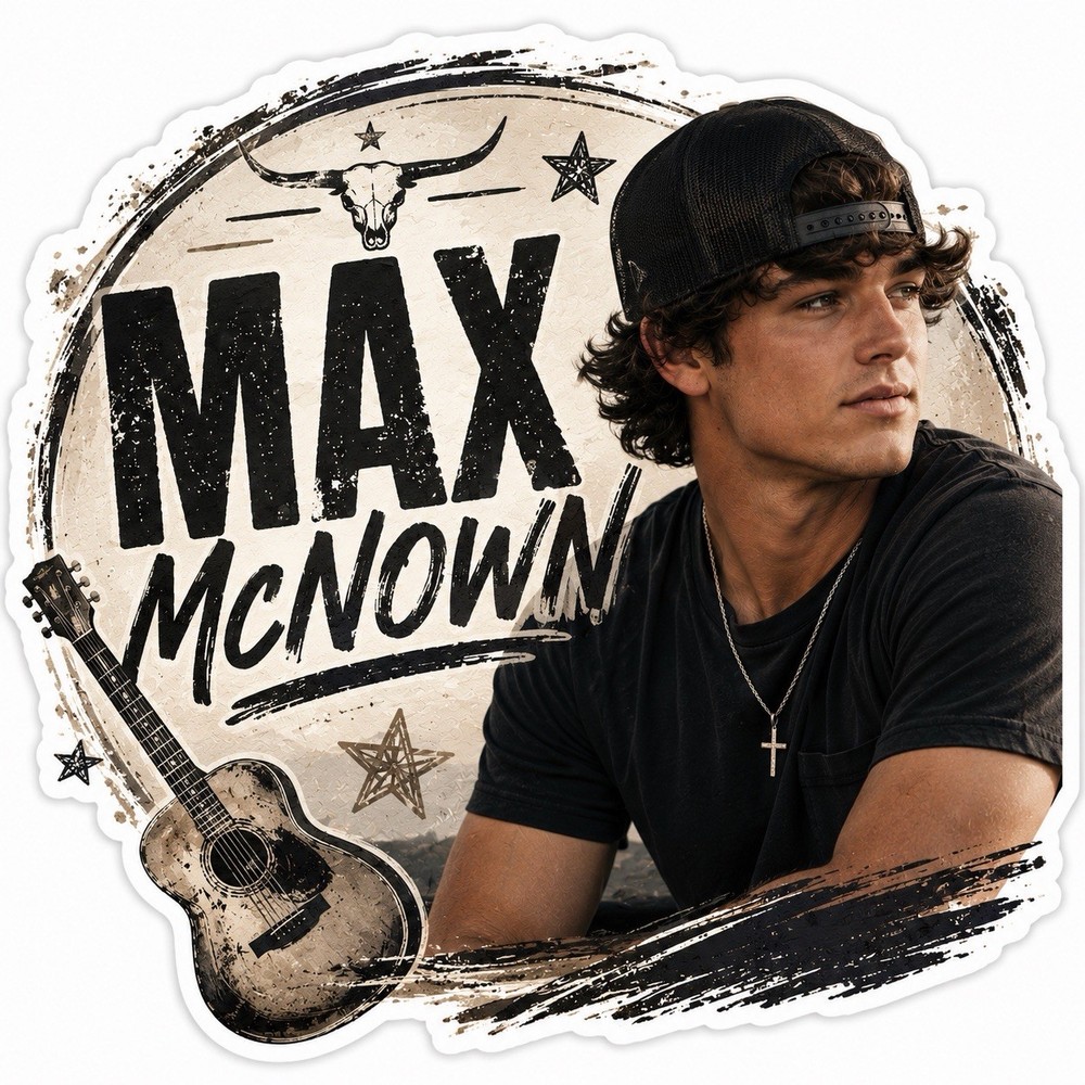 Max McNown Sticker/Country/Country Music/Nashville/A Lot More Free/Style 2