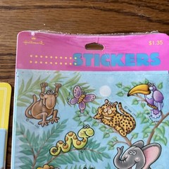 Vintage 1989 Stickers 4 Sheets Ambassador Hallmark Animals Sealed Made In USA