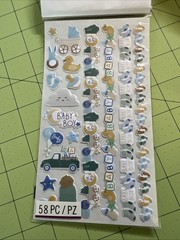 2 packs, It’s a Baby Boy! Sticker Flip-Pack 58pc Sticko, Stickers/Die cuts NEW