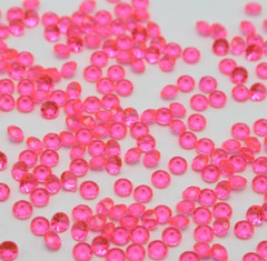 2000 Pink Acrylic 4mm Diamond Confetti Wedding Deco Supplies Table Scatter