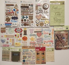 Lot of 14 K&COMPANY MOMENTA Scrapbooking Card Making Stickers