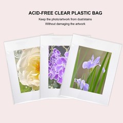 100 Pack 12 2/5×16 5/9 Inch AcidFree Clear Storage Sleeves Bags For 12×16 Mats